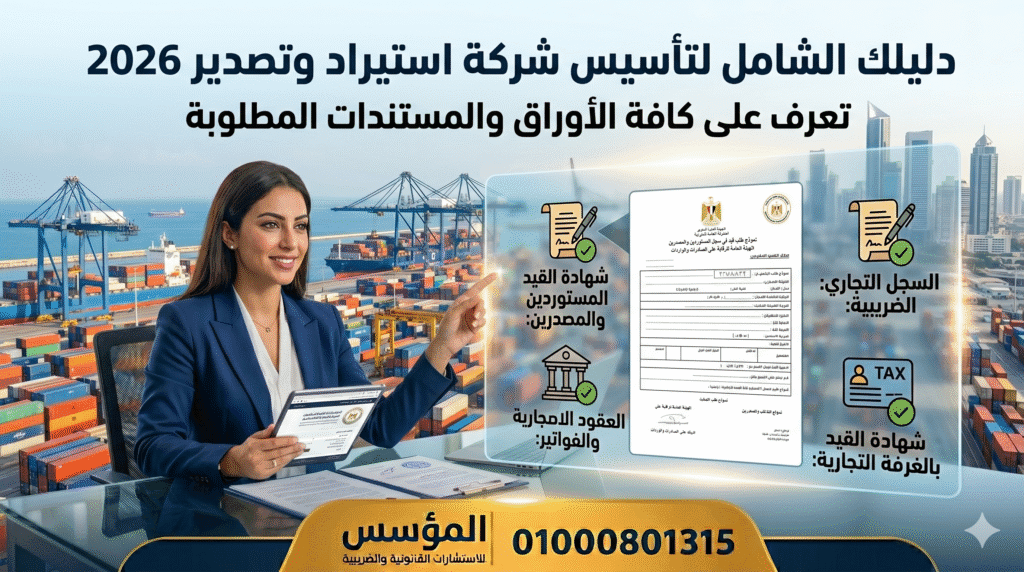 الاوراق المطلوبة لتاسيس شركة استيراد وتصدير