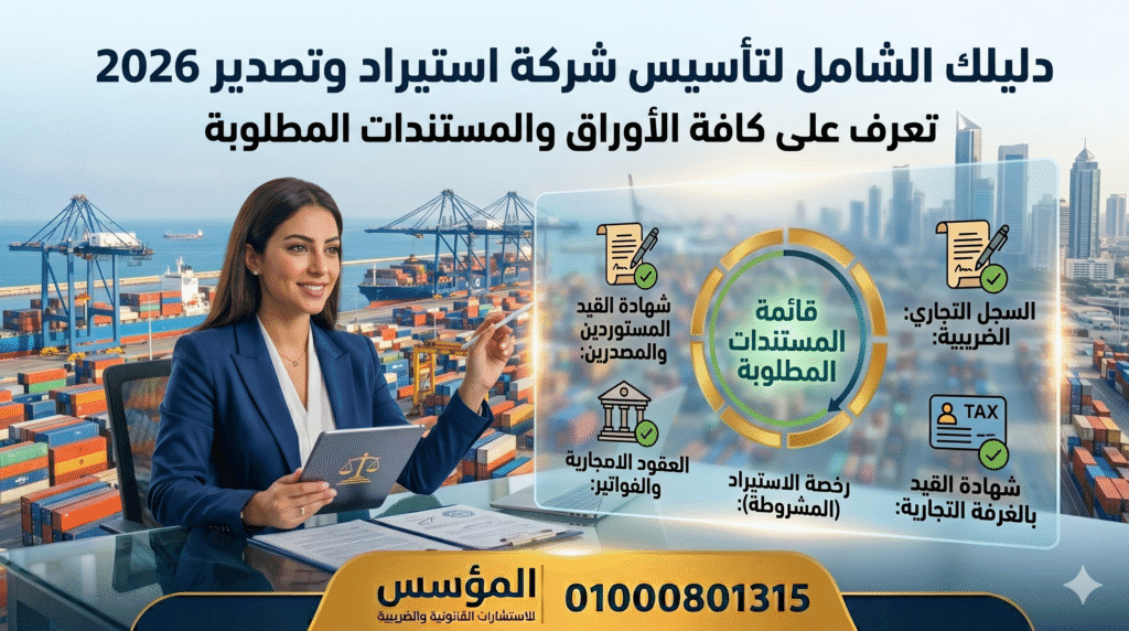 الاوراق المطلوبة لتاسيس شركة استيراد وتصدير