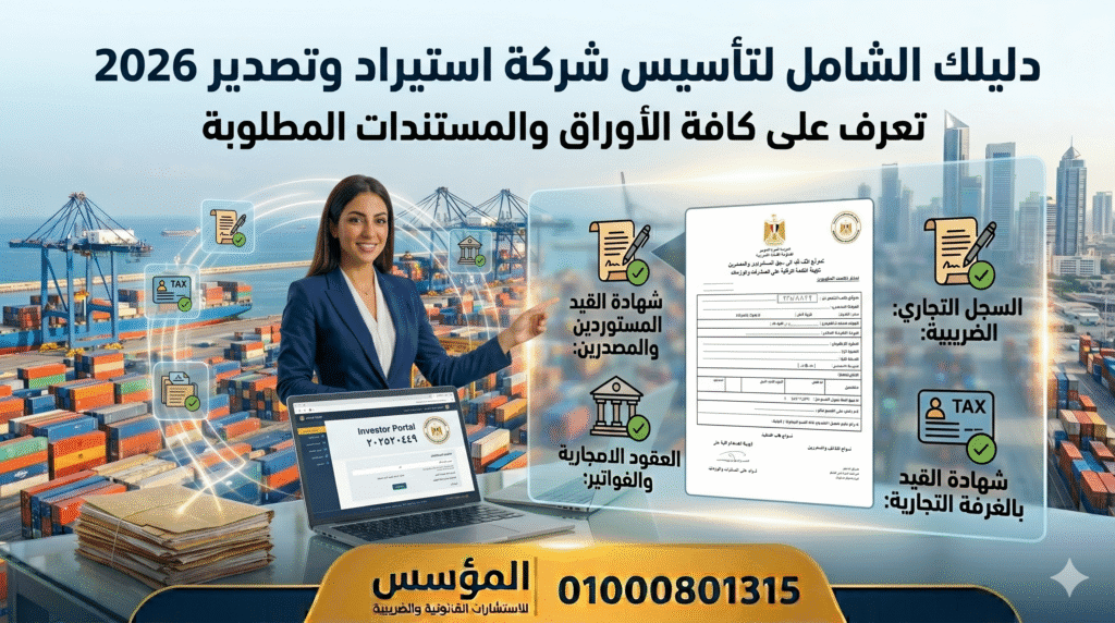 الاوراق المطلوبة لتاسيس شركة استيراد وتصدير