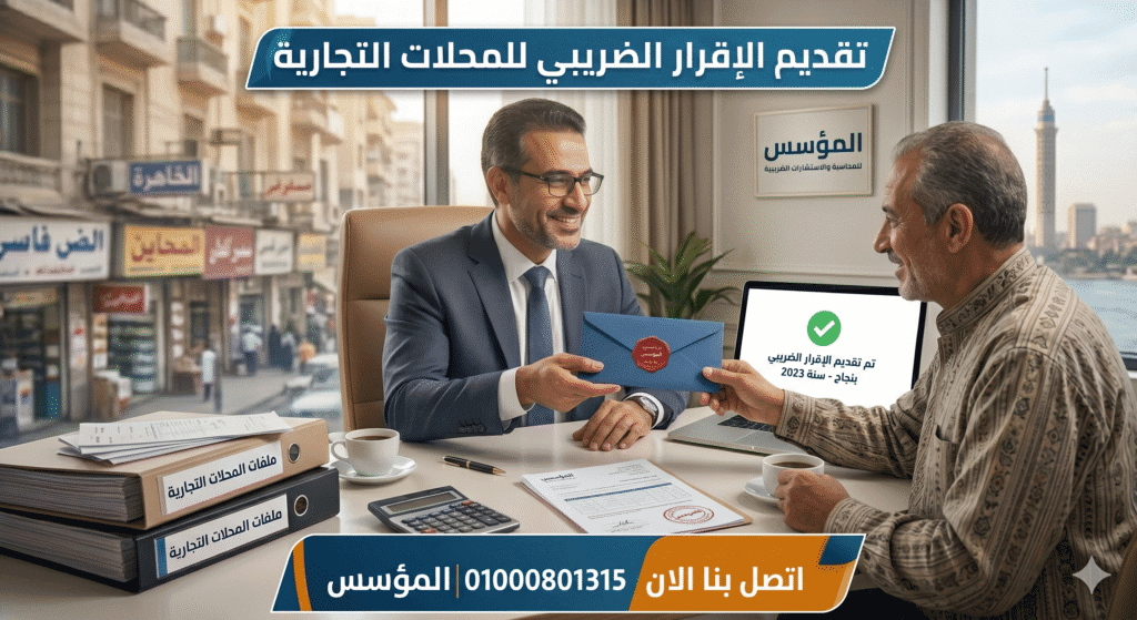 تقديم الاقرار الضريبي للمحلات التجارية