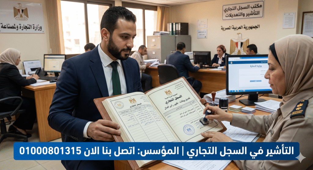 التأشير في السجل التجاري