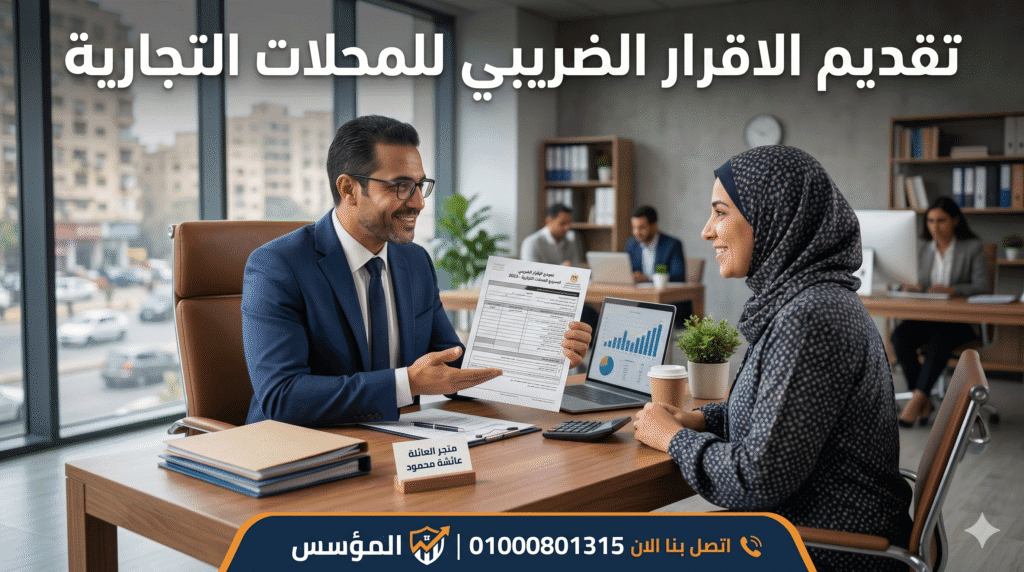 تقديم الاقرار الضريبي للمحلات التجارية