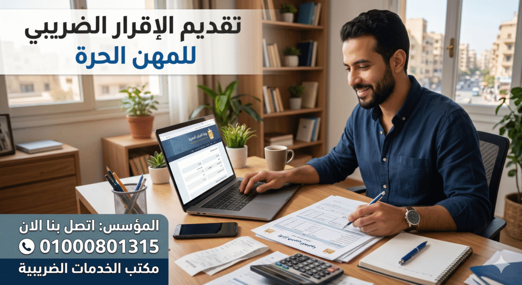 تقديم الاقرار الضريبي للمهن الحرة