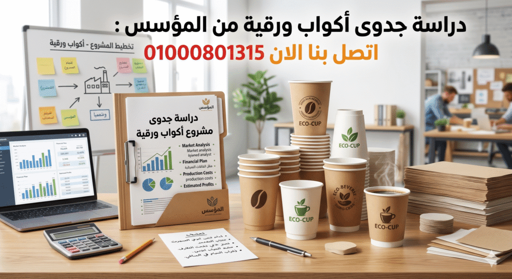 دراسة جدوى اكواب ورقية 