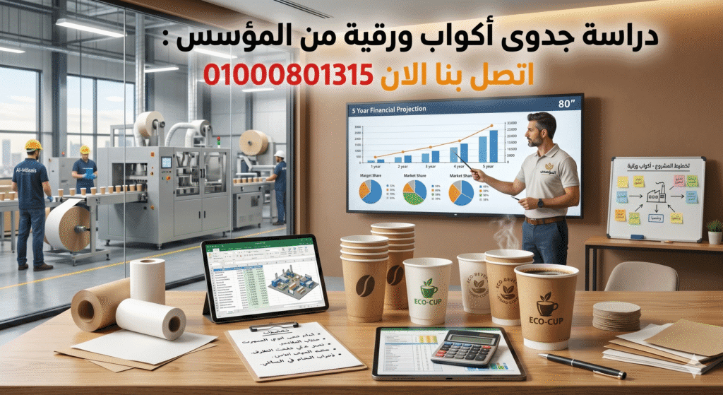 دراسة جدوى اكواب ورقية 