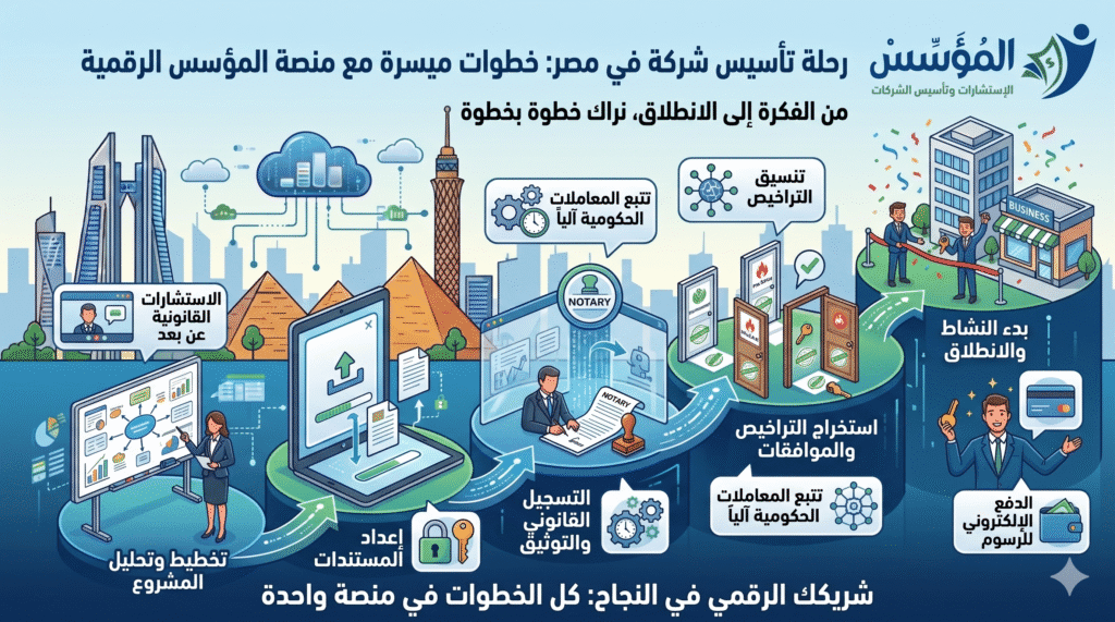خطوات تأسيس شركة في مصر
