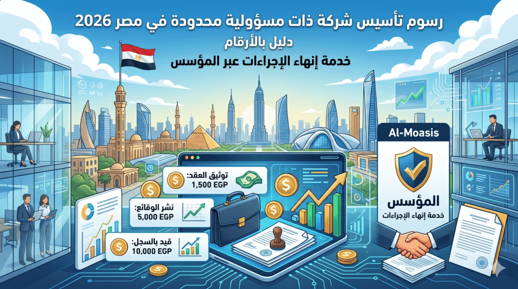 رسوم تأسيس شركة ذات مسؤولية محدودة