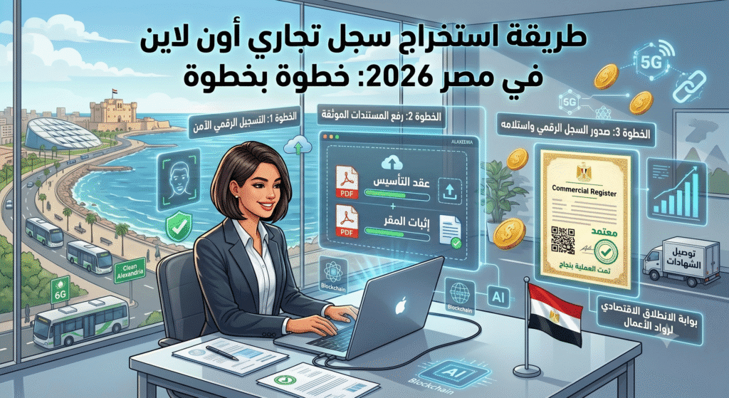 طريقة استخراج سجل تجاري أون لاين