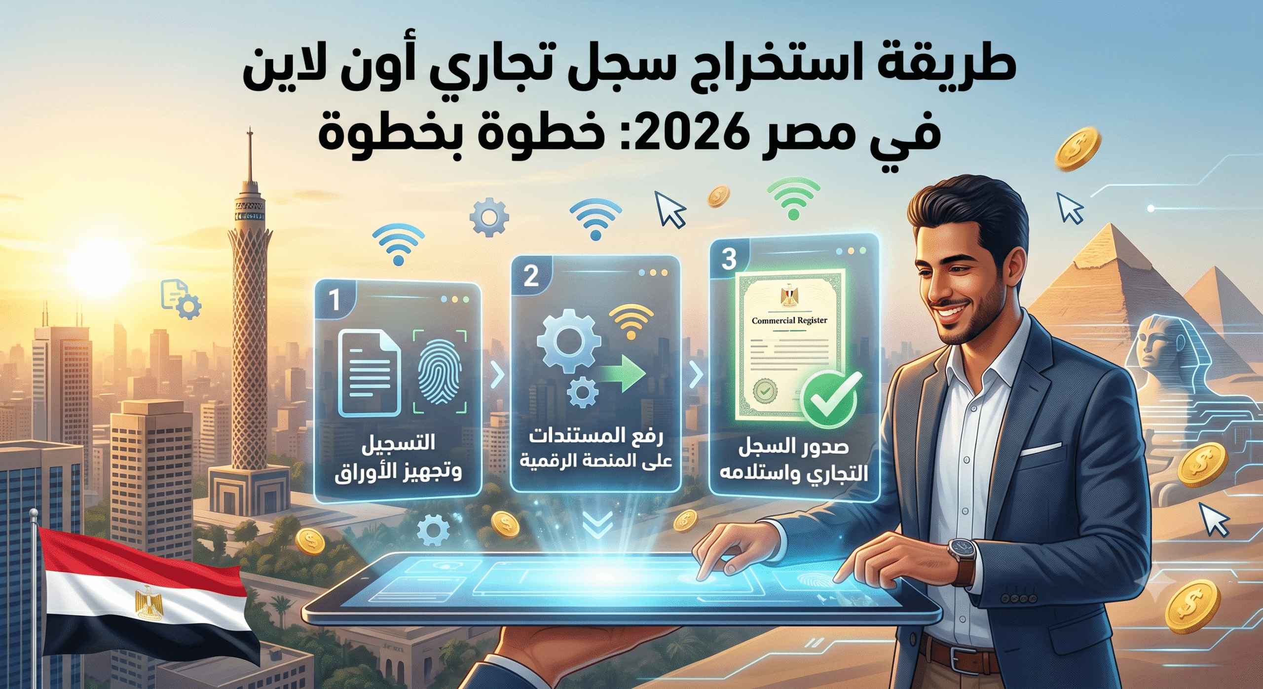 طريقة استخراج سجل تجاري أون لاين
