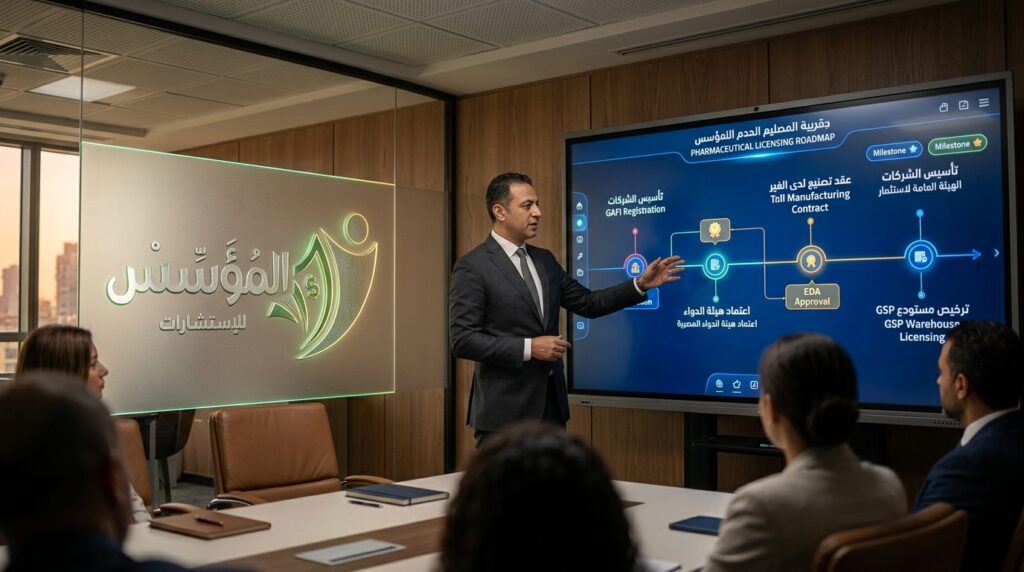 خارطة طريق تراخيص وتأسيس شركات الأدوية لدى هيئة الدواء المصرية والتصنيع لدى الغير عبر شركة المؤسس