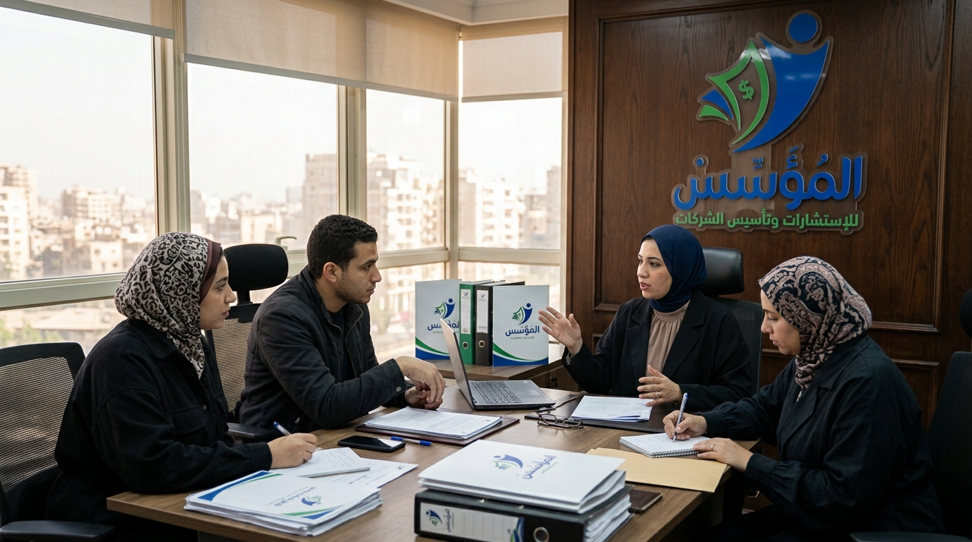 مكتب استشارات تأسيس شركات في مصر - جلسة استشارية تنفيذية بشركة المؤسس للاستشارات